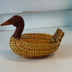Vintage Woven Duck Basket
